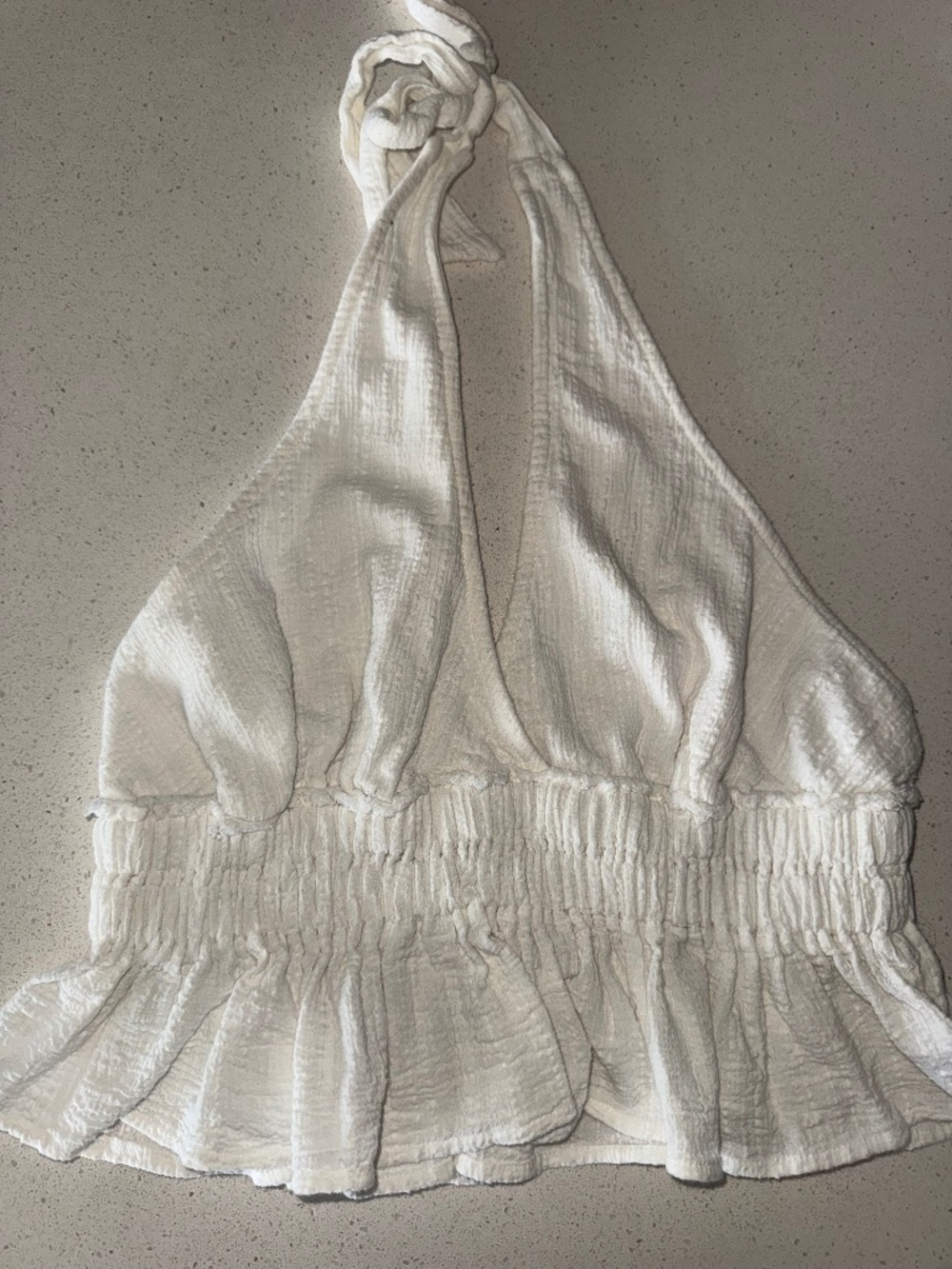 White Halter Top Sz Small